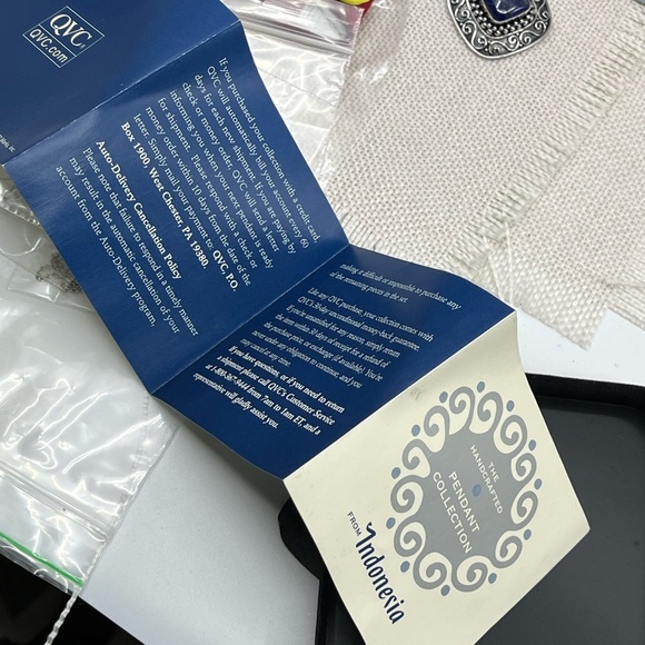 Vintage Sterling Silver 925 Lapis Pendant with Jawan Filigree Design, Indonesia - Picture 8 of 17